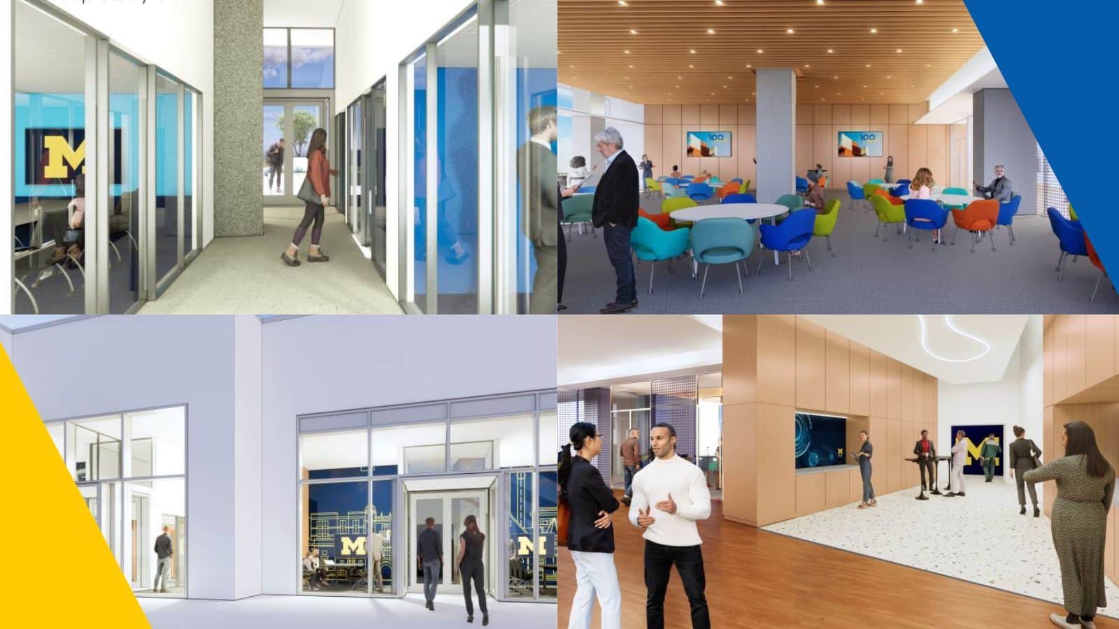 Renderings of the new spaces in the works for Michigan Ross Los Angeles