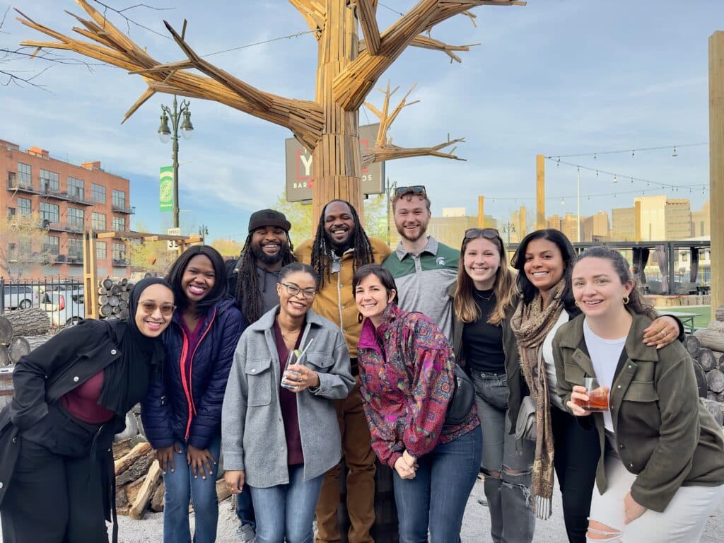 Annaliese Fowler and the board of directors of the Young Nonprofit Professionals Network of Detroit