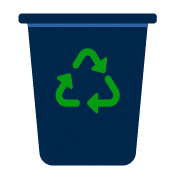 recycling trash can