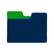 A blue and green file folder